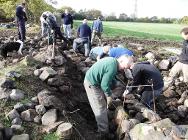 Dry stone walling at Wetley Moor