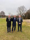 Staffordshire Moorlands District Council Chairman, Councillor Tony Holmes and Deputy Leader Councillor Mark Deaville were joined by Forsbrook Parish Council Chairman, Councillor Ian Herdman, at the Forsbrook site.
